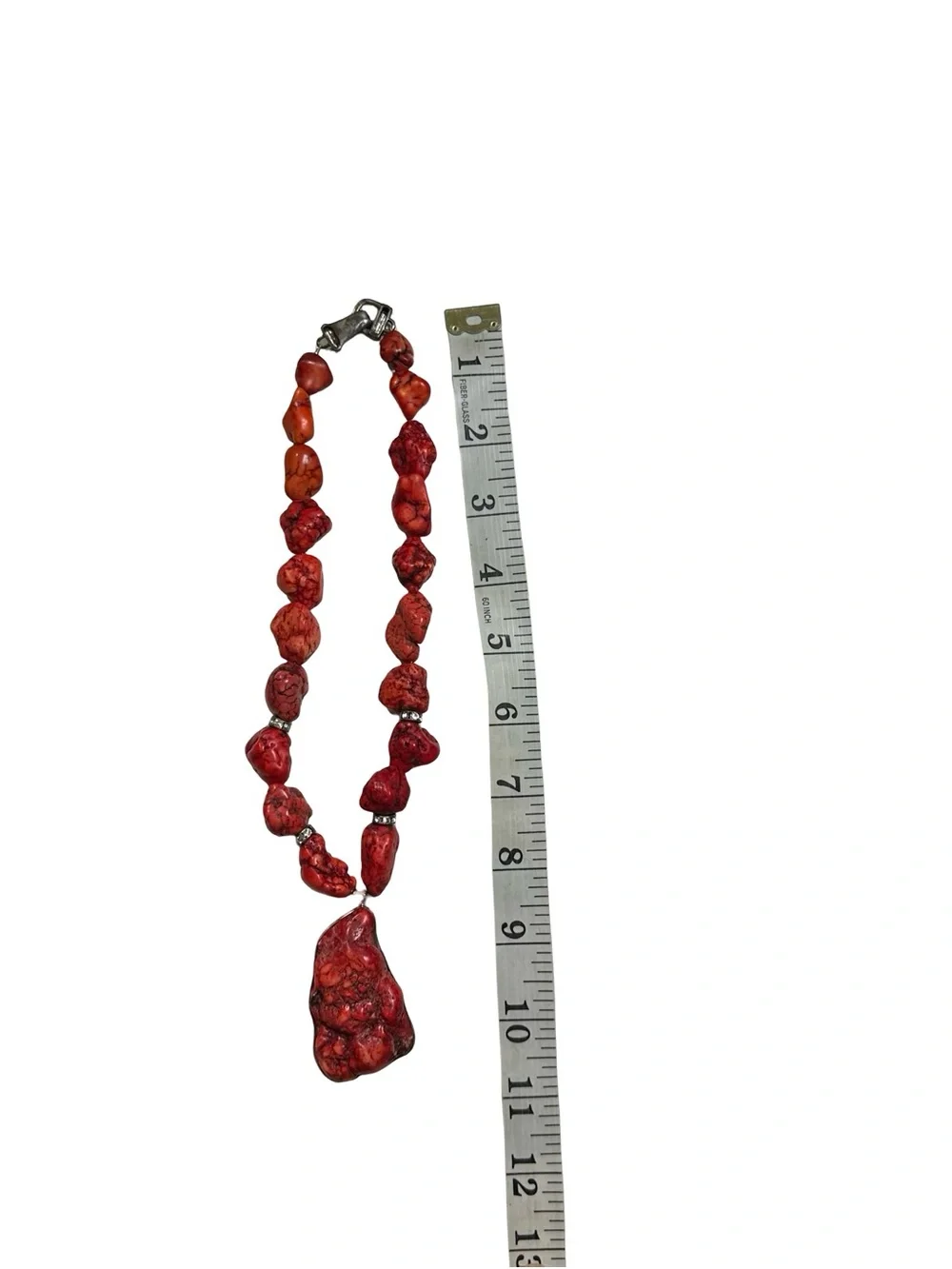 Vtg Brighton Chunky Red Howlite Turquoise Necklace Bracelet Set Signed 18” 7”